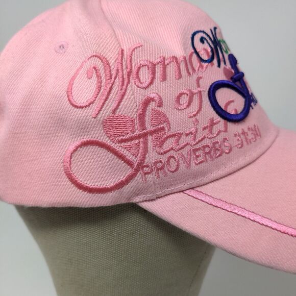 Christian Women’s Hat Proverbs 31 Women Of Faith Jesus Cap Pink Adjustable - Picture 7 of 12